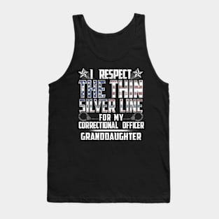 Correctional Office Granddaughter Thin Silver Line Tank Top